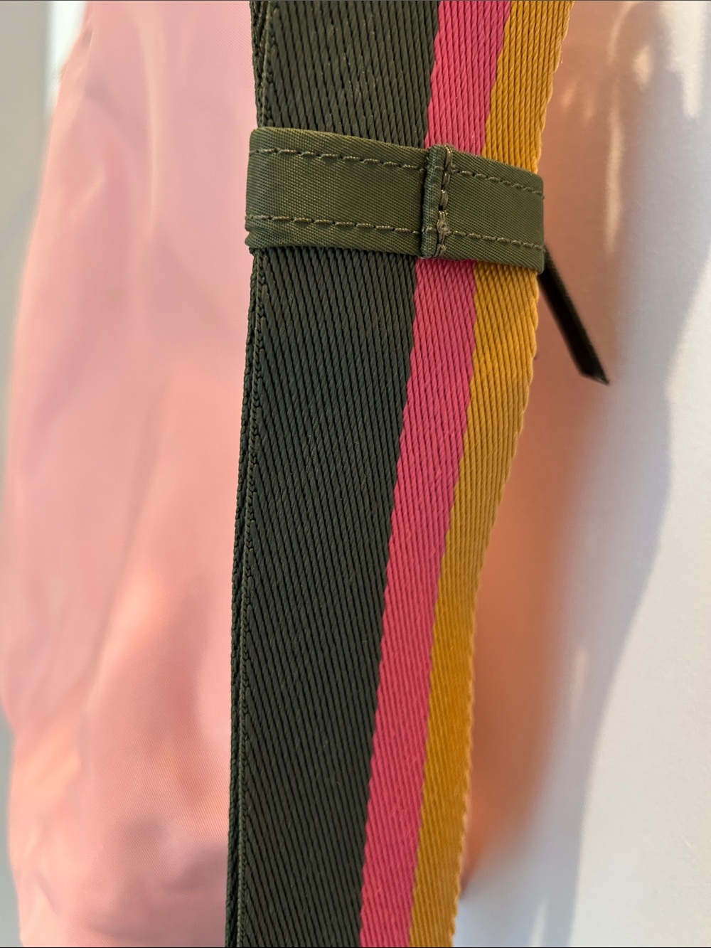 ShortyLOVE Large Pink Tote with Striped Adjustable Strap - Picture 8 of 15